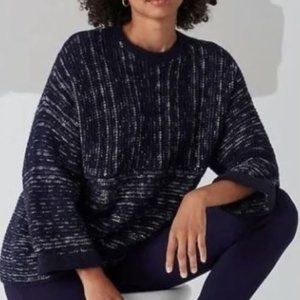 J. Jill Pure Jill Box Cut Blue Multi Sweater size M